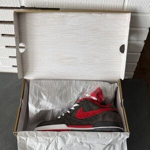 Nike Collectors Addition Paul Rodriguez 2 Zoom Air Black and Red Suede Sneakers